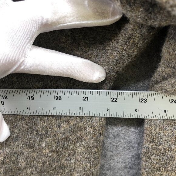 H&M Longline Cardigan Womens XS Brown Open Front Soft Fuzzy Balloon Sleeve - Picture 7 of 8